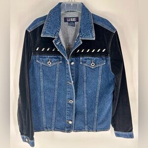 L.A. Blues Women's Two-Tone Denim Jacket Vintage 14/16W